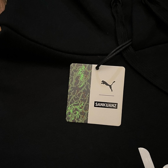 Puma x SANKUANZ Unisex Hoodie XL Black Hooded Sweatshirt 578621 01 New W/ Tags - Picture 6 of 8